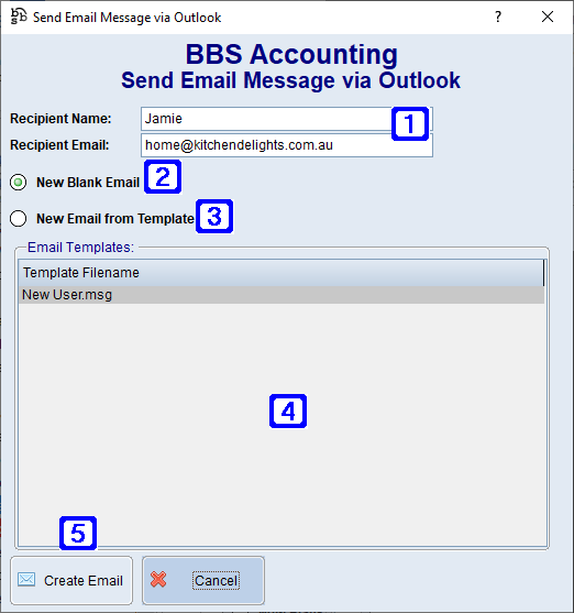 CRM - Send Email Message via Outlook Screen