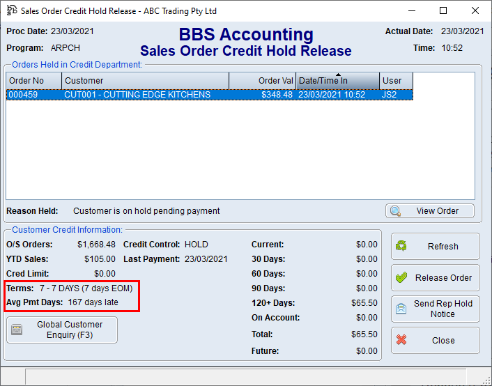 Sales Order Credit Hold Release Screen Sales Order Credit Hold Release Screen